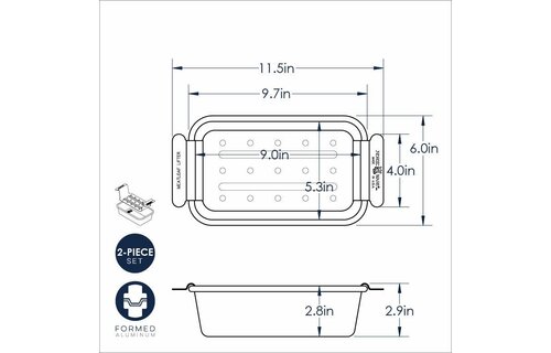 Baking Pan Naturals Meat Loaf Pan & Lifting Trivet