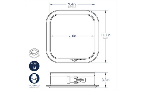 Baking Pan Platinum Springform 9.4" Square