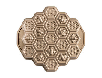 Cake Pan Gold Honey Comb Pull-Apart