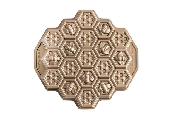 Cake Pan Gold Honey Comb Pull-Apart