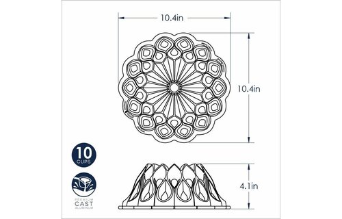 Bundt Pan Gold Crown 10 Cup