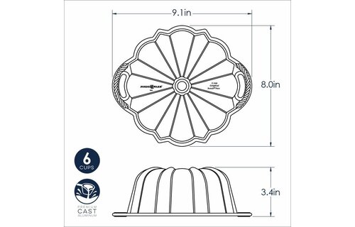 Bundt Pan Gold Anniversary 6 Cup