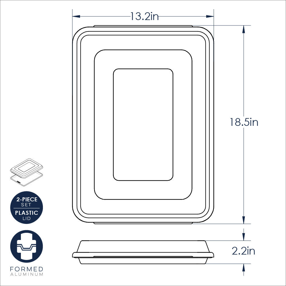 Cake Sheet Naturals Half Sheet Lidded