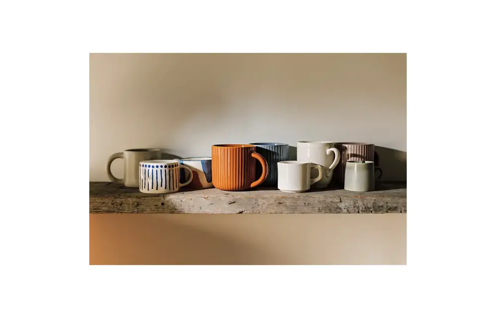 Mug Fluted Olive Branch