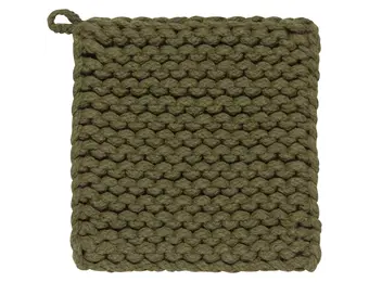 Heirloom Knit Potholder Olive Branch