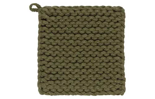Heirloom Knit Potholder Olive Branch