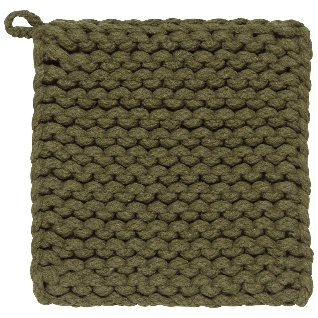 Heirloom Knit Potholder Olive Branch