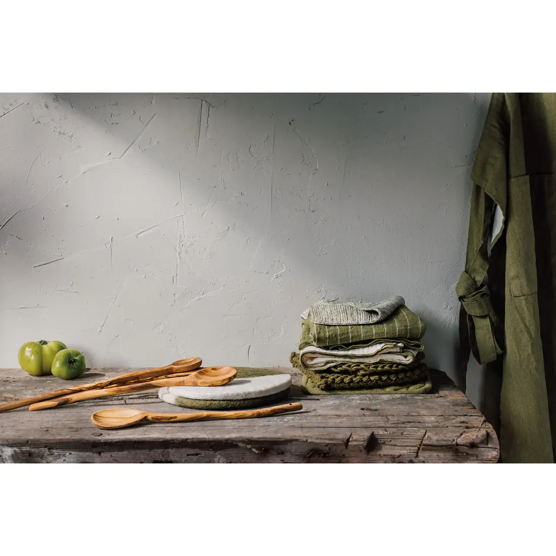 Heirloom Knit Potholder Olive Branch