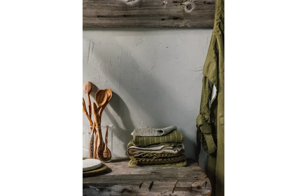 Heirloom Knit Potholder Olive Branch