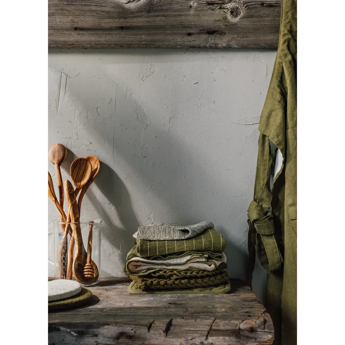 Heirloom Knit Potholder Olive Branch