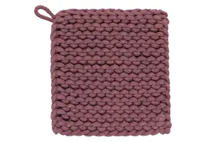 Heirloom Knit Potholder Ash Plum