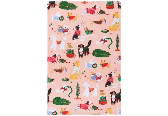Dishtowel Set of 2 Holiday Hounds