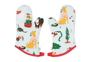 Oven Mitt Set of 2 Holiday Hounds