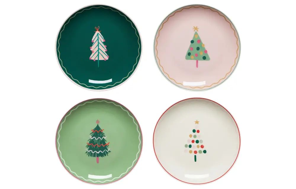 Glitzmas Appetizer Plates Set of 4