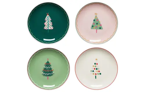 Glitzmas Appetizer Plates Set of 4