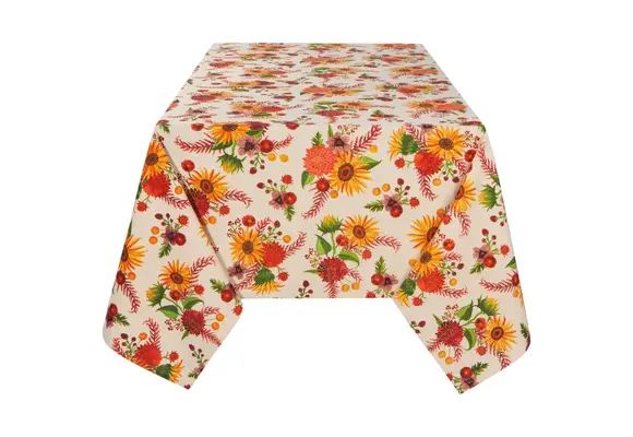 Sunflower Splendor Printed Tablecloth 60'' x 120''