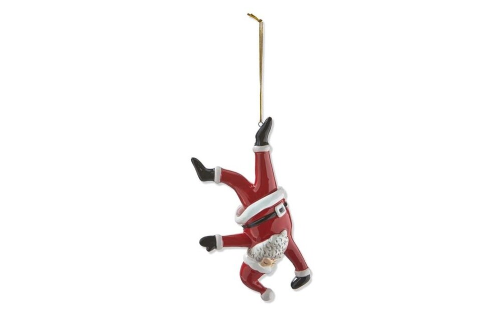 Dancing Santa Handstand Ornament