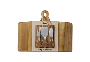 Long Acacia Board & Cheese Set