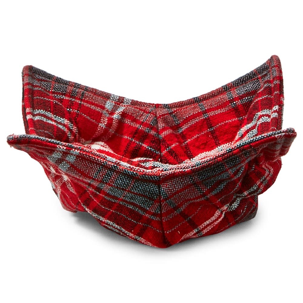 Some Like It Hot Plaid Bowl Cozy Red