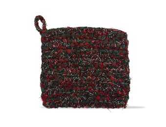 Potholder - Chindi Crochet Plaid