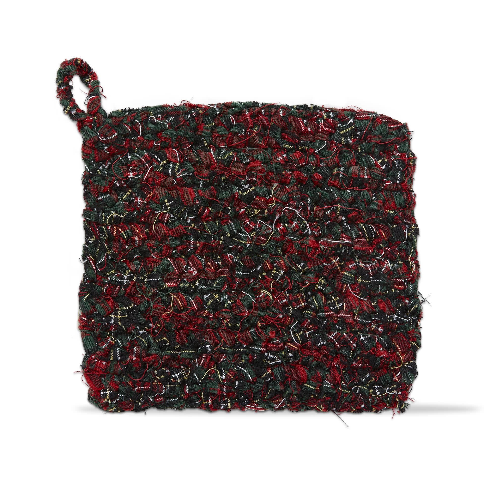 Potholder - Chindi Crochet Plaid