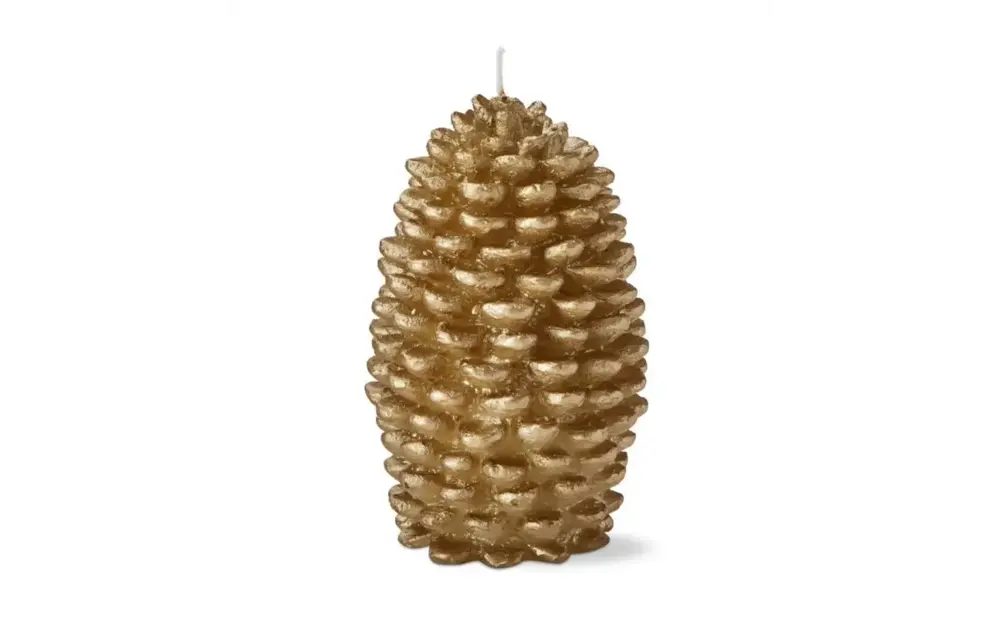 Gold Pinecone Candle