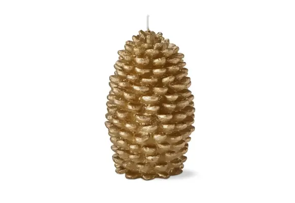 Gold Pinecone Candle