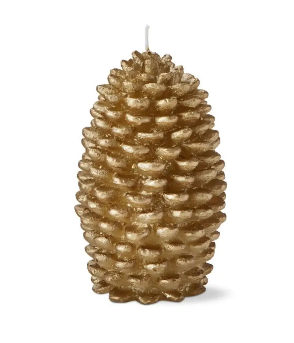 Gold Pinecone Candle