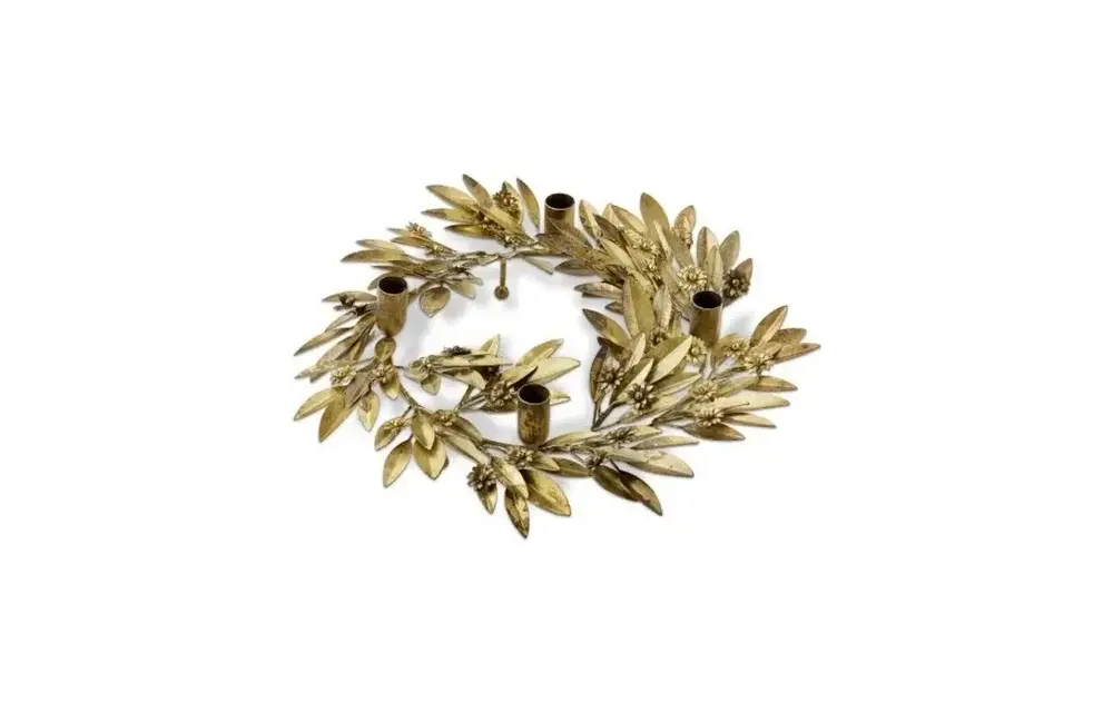 Botanical Wreath Taper Candle Holder