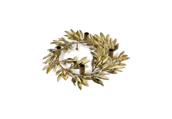 Botanical Wreath Taper Candle Holder