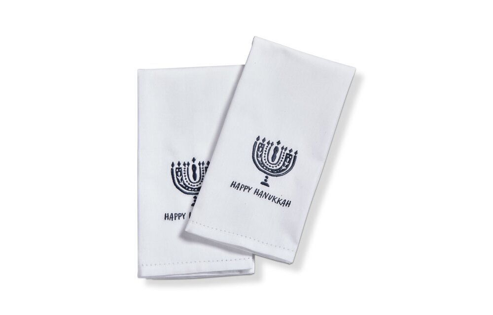 Happy Hanukkah Guest Towel Set of 2