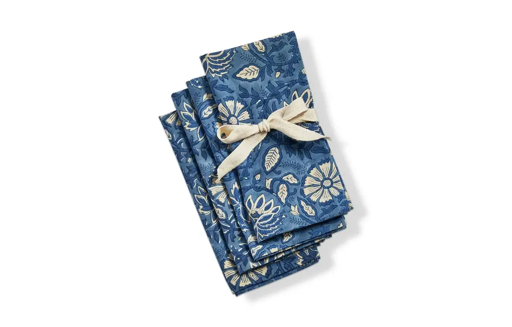 Napkin - Block Floral Hanukkah