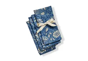 Napkin - Block Floral Hanukkah