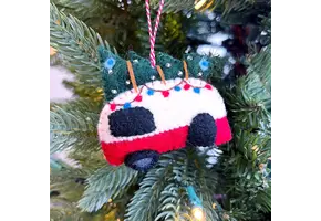 Camper Felt Wool Chirstmas Ornament