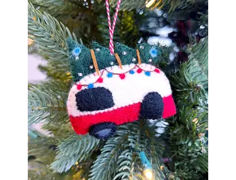 Camper Felt Wool Chirstmas Ornament