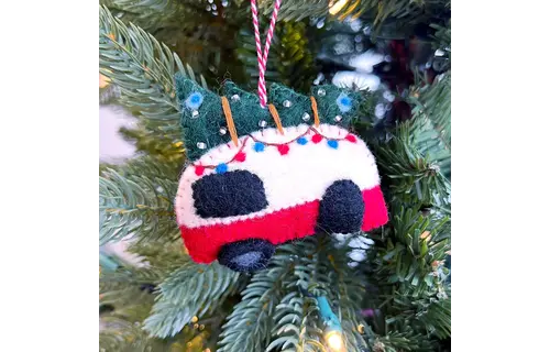 Camper Felt Wool Chirstmas Ornament