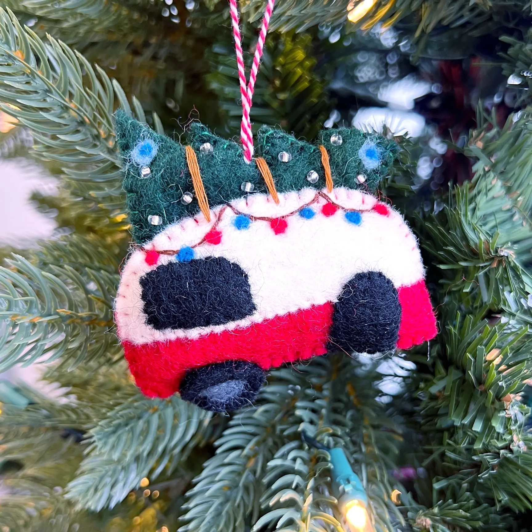 Camper Felt Wool Chirstmas Ornament