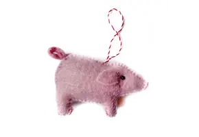 Pig Felt Wool Chirstmas Ornament