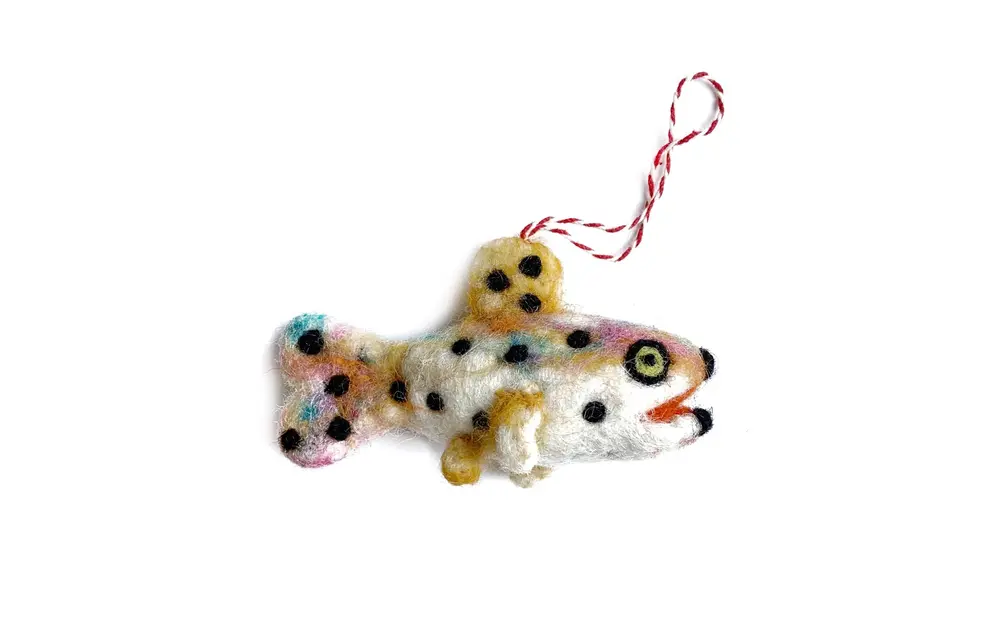 Trout Felt Wool Chirstmas Ornament