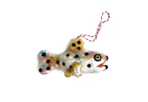 Trout Felt Wool Chirstmas Ornament