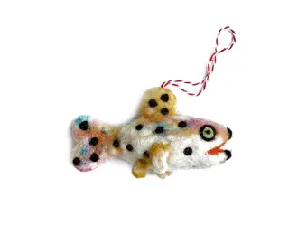 Trout Felt Wool Chirstmas Ornament