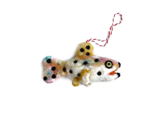 Trout Felt Wool Chirstmas Ornament
