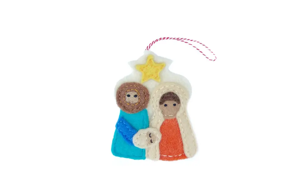 Nativity Felt Wool Chirstmas Ornament