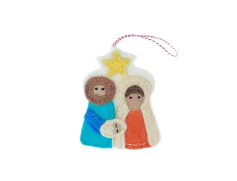 Nativity Felt Wool Chirstmas Ornament