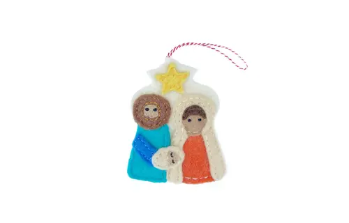 Nativity Felt Wool Chirstmas Ornament