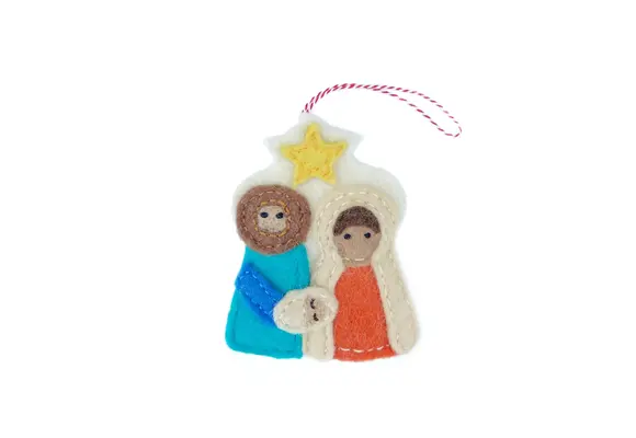 Nativity Felt Wool Chirstmas Ornament