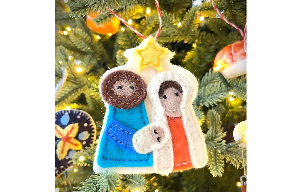 Nativity Felt Wool Chirstmas Ornament