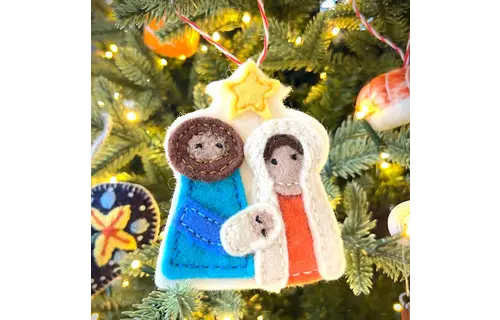 Nativity Felt Wool Chirstmas Ornament