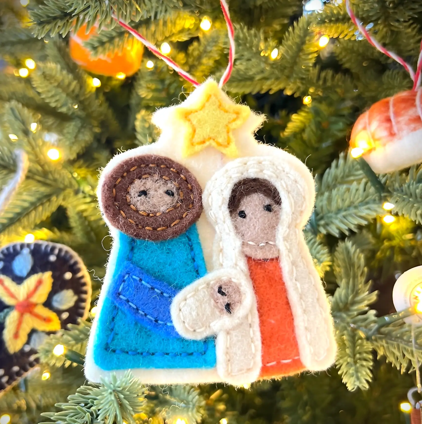 Nativity Felt Wool Chirstmas Ornament