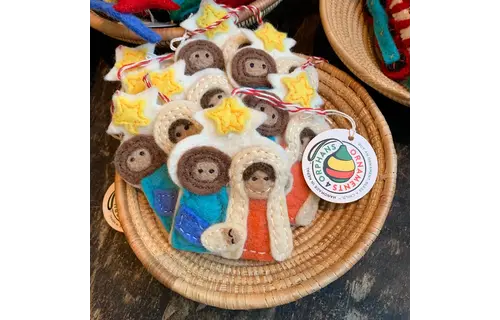 Nativity Felt Wool Chirstmas Ornament